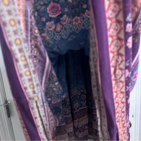 Torrid Boho Teal Floral Border Summer Dress Women’s Plus Size 6x - Picture 8 of 10